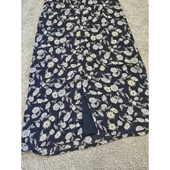 Old Navy Vintage Floral Maxi Dress Navy Blue Size 8 - Picture 6 of 7